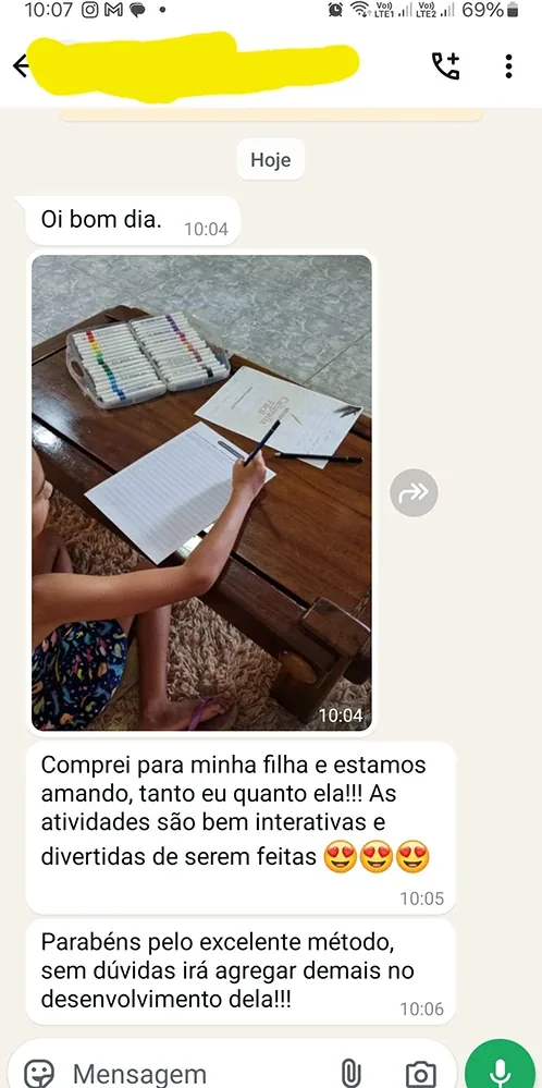 Mensaje de una mamá que practica con su hija